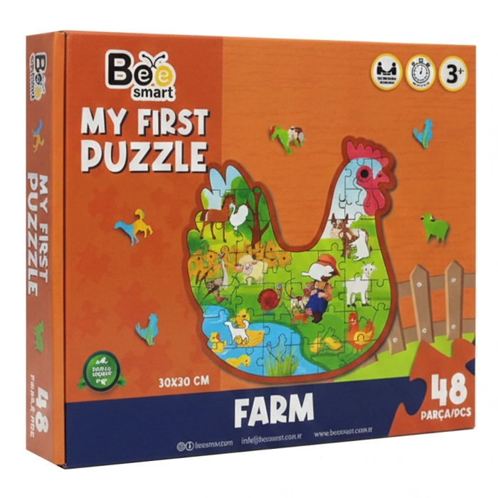 BEE SMART BS5777 AHŞAP PUZZLE ÇİFTLİK (24)