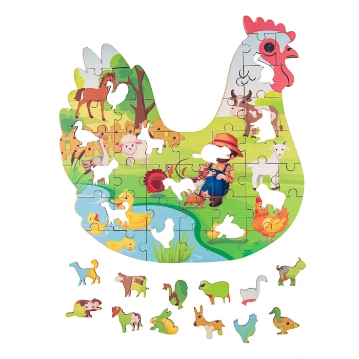 BEE SMART BS5777 AHŞAP PUZZLE ÇİFTLİK (24)