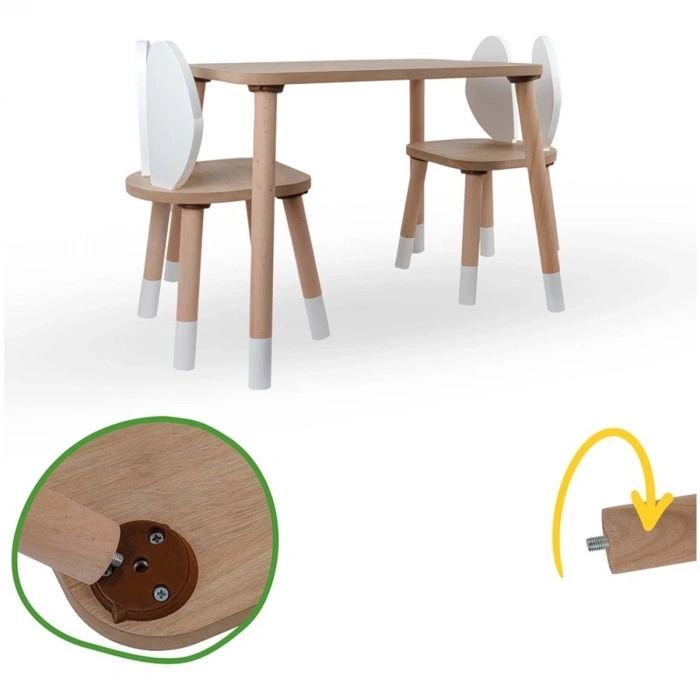 BEE SMART MS-06  SAFİR MEŞE 2 SANDALYELİ SET