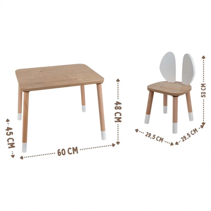 BEE SMART MS-06  SAFİR MEŞE 2 SANDALYELİ SET