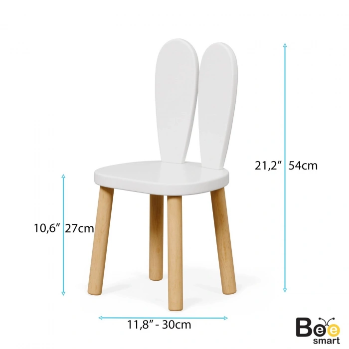 BEE SMART MS-11-1  BEYAZ NATUREL 1 SANDALYELİ MASA SET