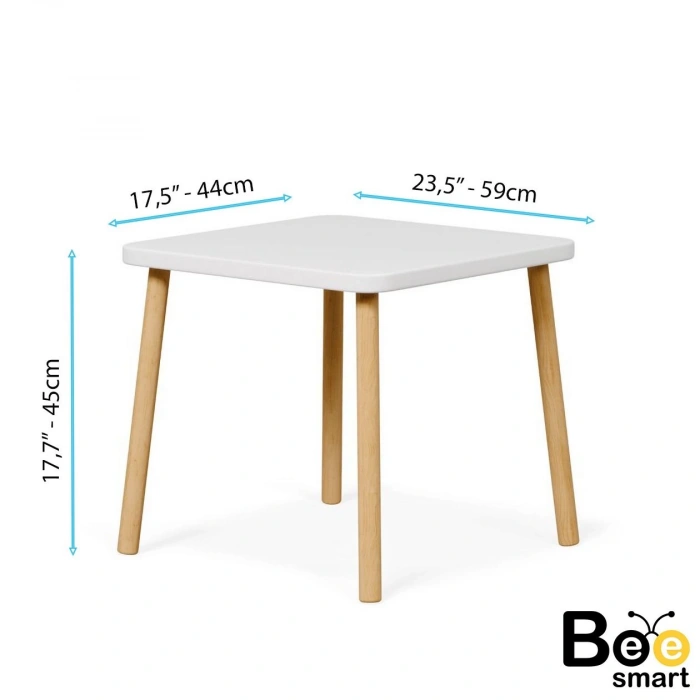 BEE SMART MS-11-1  BEYAZ NATUREL 1 SANDALYELİ MASA SET