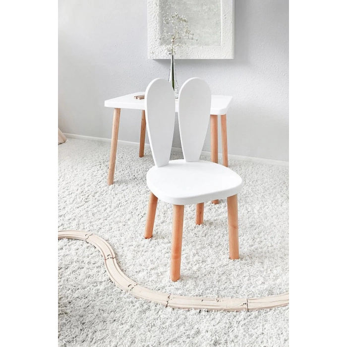 BEE SMART MS-11-1  BEYAZ NATUREL 1 SANDALYELİ MASA SET