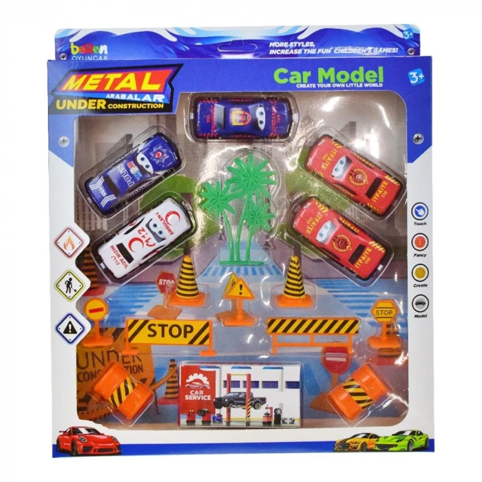 BEREN BRN-1090 KUTULU METAL TRAFİK SET (60)