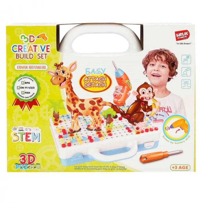 BİRLİK  URT014-001 3D STEM EĞİTİCİ MATKAP SETİ-HAYVANLAR (24)
