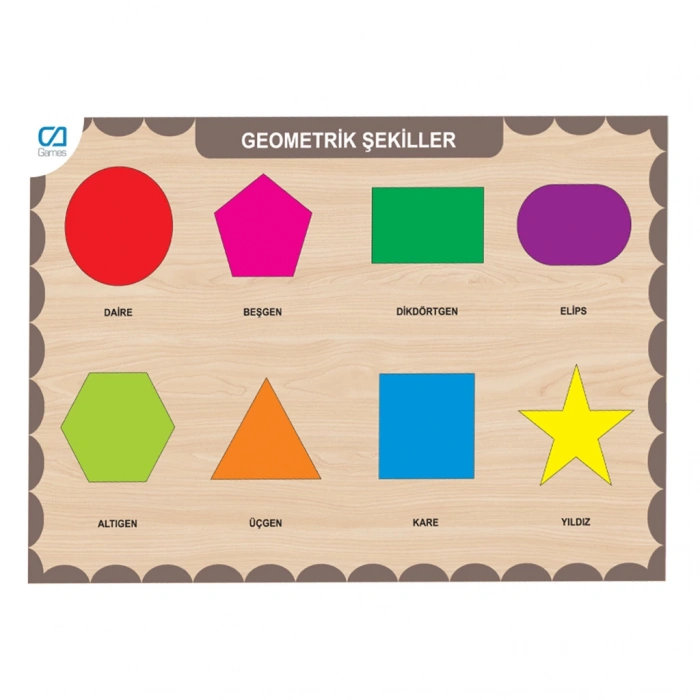 CA CAAHS-3204 CA GAMES AHŞAP GEOMETRİK ŞEKİLLER BUL-TAK
