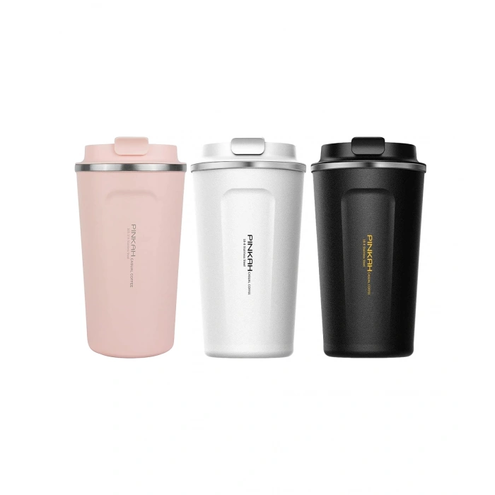 CEREN PKH-PJ-3549-L PINKAH PASLANMAZ ÇELİK KAHVE TERMOS BARDAK MATARA 500 ML.