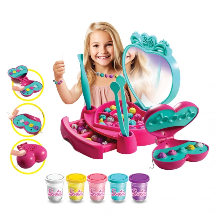 DEDE 03926 BARBIE TAKI TASARLA HAMUR SET  (280GR)