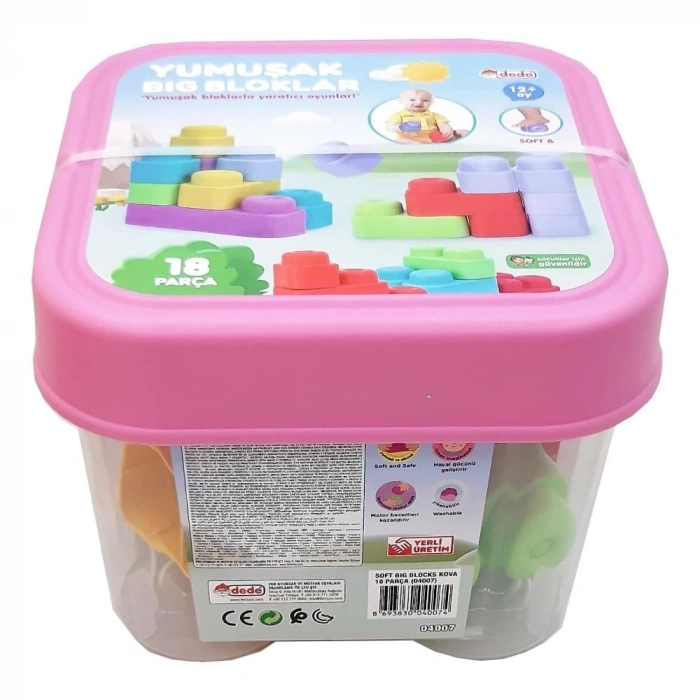 DEDE 04007 YUMUŞAK BIG BLOKLAR KOVA 18 PARÇA (12)