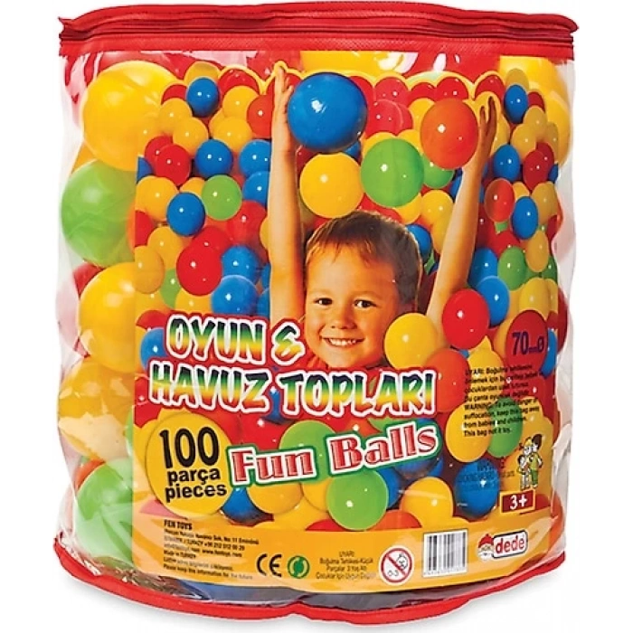 DEDE 7 CM 100 LÜ OYUN HAVUZ TOPU 01733