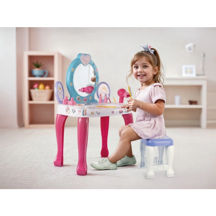 DOLU 2568 UNICORN MAKYAJ MASASI VE TABURE