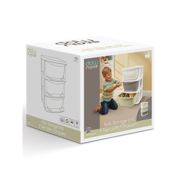 DOLU 7130 3 KATLI 3 ÇEKMECELİ SAKLAMA ÜNİTESİ