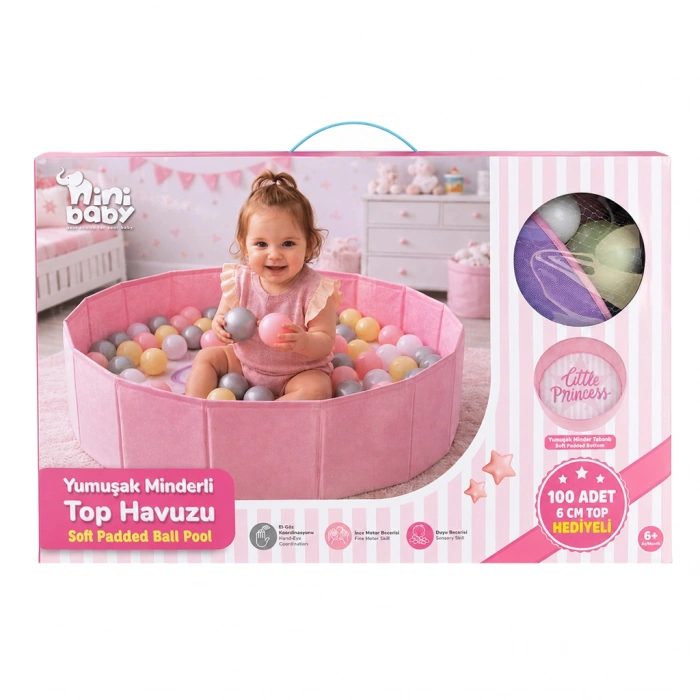 ERDEM ER-703 YUMUŞAK MİNDERLİ TOP HAVUZU PEMBE