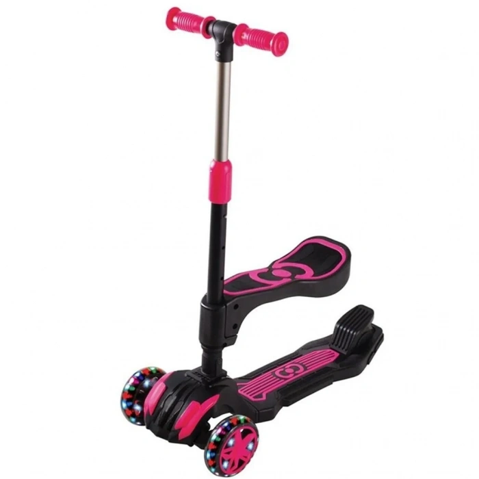 FURKAN FR59564 COOL WHEELS COMBO OTURAKLI SCOOTER PEMBE (4)