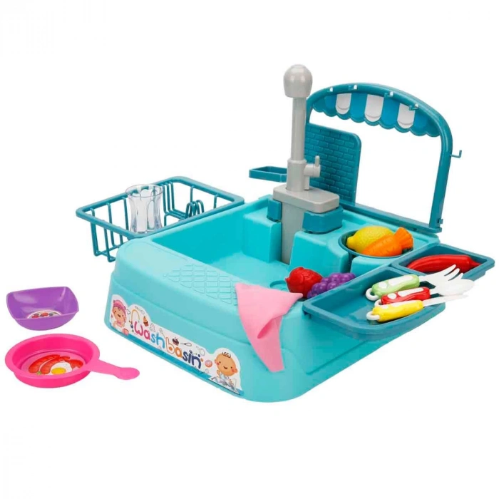 GALTOYS 168A-19B PİLLİ MUTFAK LAVABOSU TURKUAZ (12)