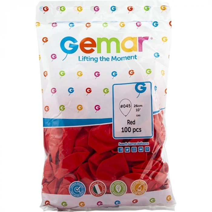 GEMAR G-90-45 İÇ MEKAN BALON KIRMIZI (100)