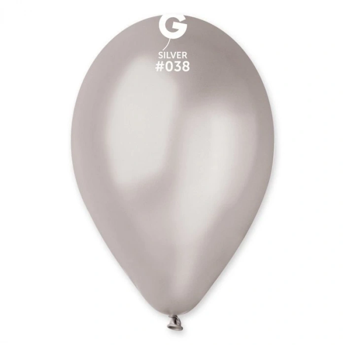 GEMAR GM-110-38 METALİK BALON GÜMÜŞ RENK (50)