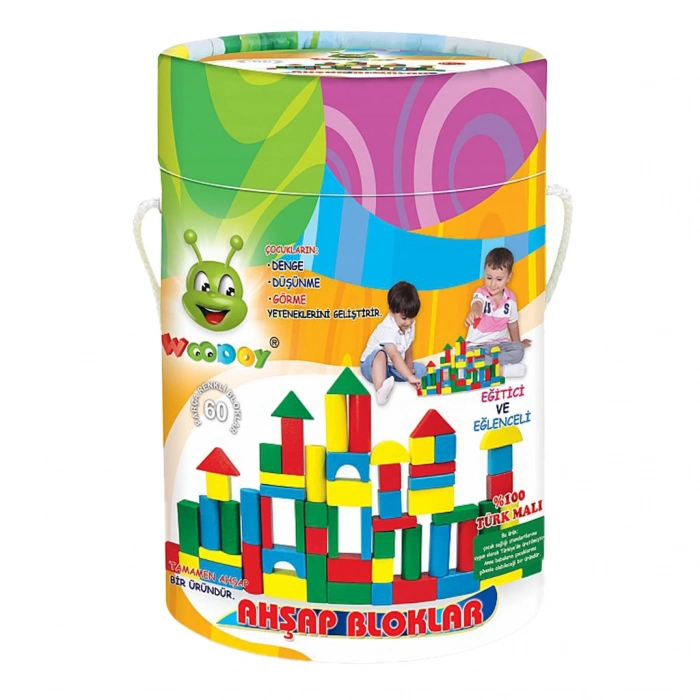 KARSAN KR017 WOODY 60 PARÇA KÜÇÜK KOVALI BLOKLAR