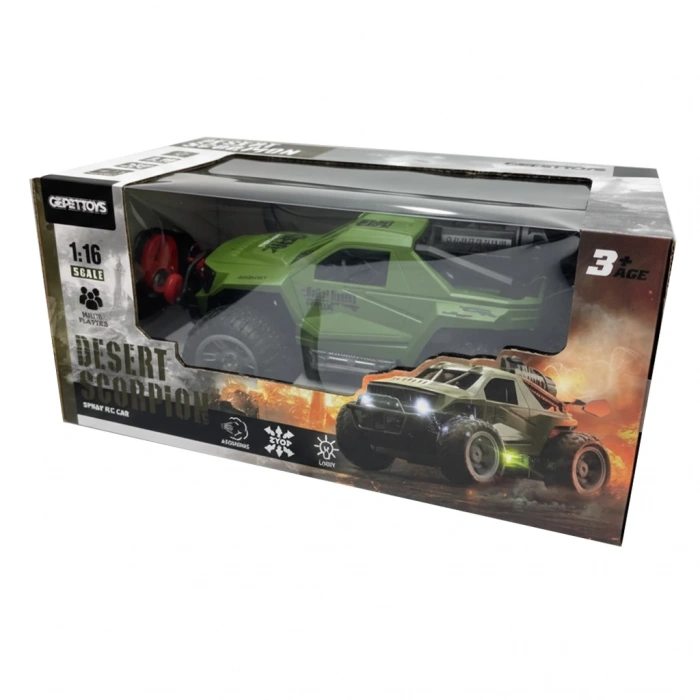 KİNDER 1:16 BÜYÜK TEKER ŞARJLI DUMAN ATAN LED IŞIKLI ASKERİ ARAÇLAR