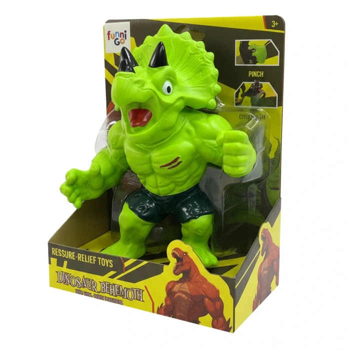 KİNDER STRESS RELEIF TOY LARGE SOFT TRICERATOPS