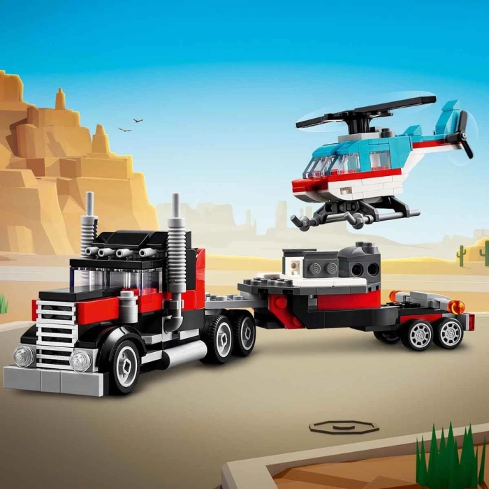 LEGO 31146 CREATOR HELİKOPTERLİ  AÇIK KASA KAMYON