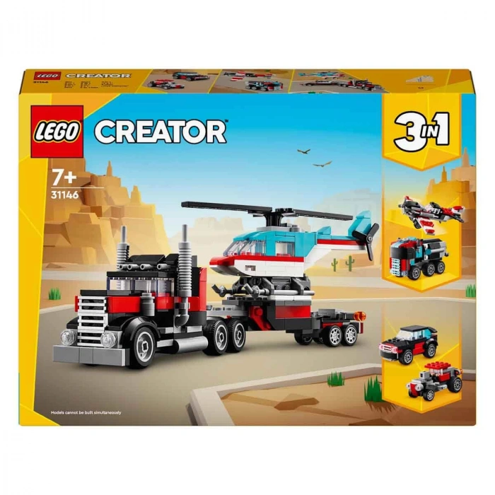 LEGO 31146 CREATOR HELİKOPTERLİ  AÇIK KASA KAMYON
