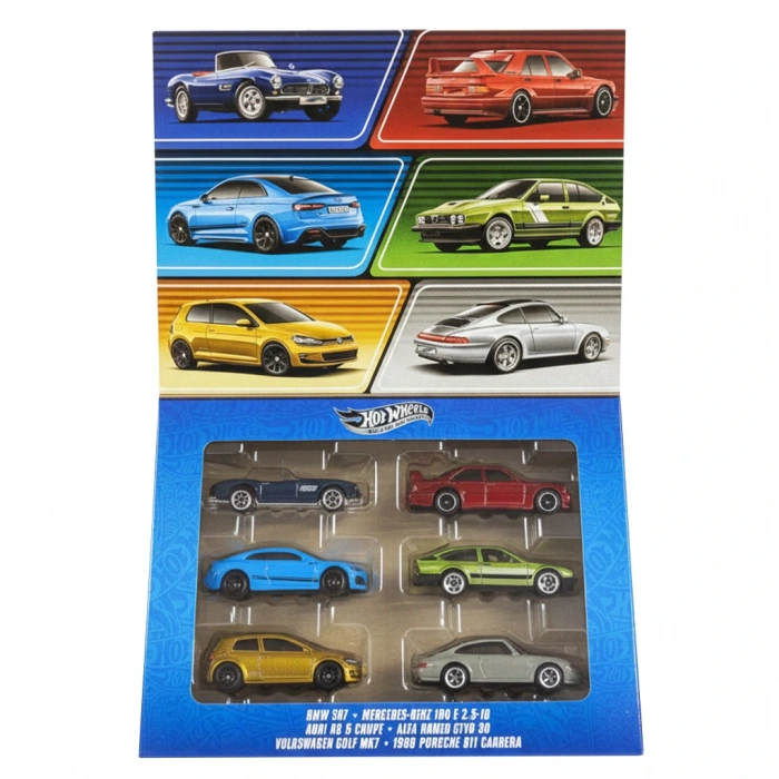 MATTEL JBY79 HOT WHEELS AVRUPA TEMALI ÇOKLU ARAÇLAR (6)