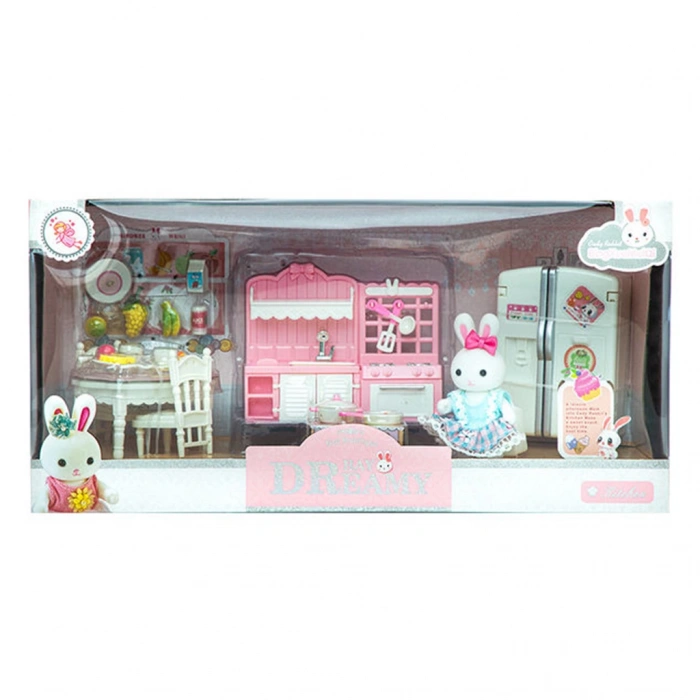 MEGA 010101BIG06617 BAY DREAMY MİNİ TAVŞAN- BÜYÜK MUTFAK OYUN SETİ