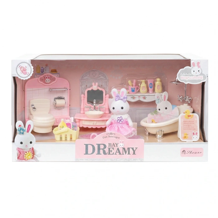 MEGA 010101BIG06620 BAY DREAMY MİNİ TAVŞAN- BÜYÜK BANYO OYUN SETİ