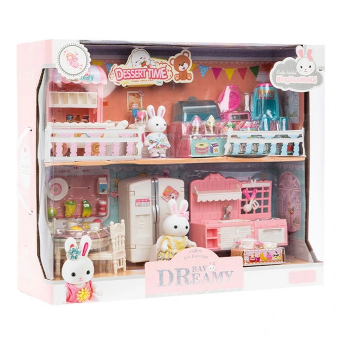 MEGA 010101BIG06626 BAY DREAMY MİNİ TAVŞAN-ÇİFT KATLI MUTFAK OYUN SETİ