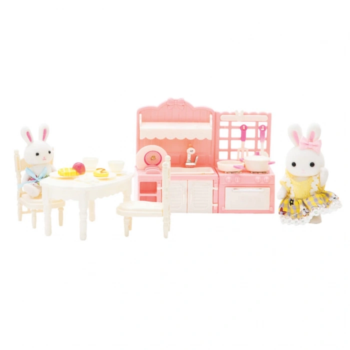 MEGA 010101BIG06626 BAY DREAMY MİNİ TAVŞAN-ÇİFT KATLI MUTFAK OYUN SETİ
