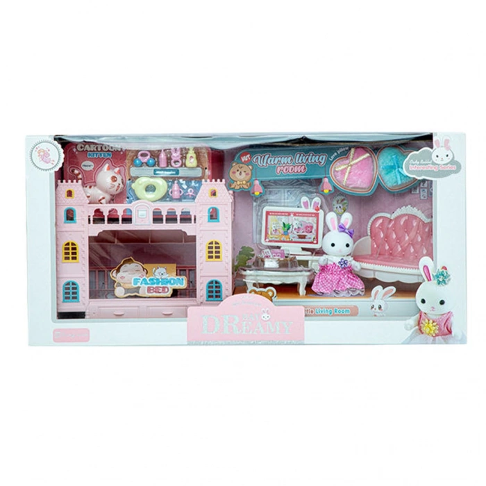 MEGA 010101BIG06678 BAY DREAMY MİNİ TAVŞAN- EĞLENCELİ RANZA SETİ