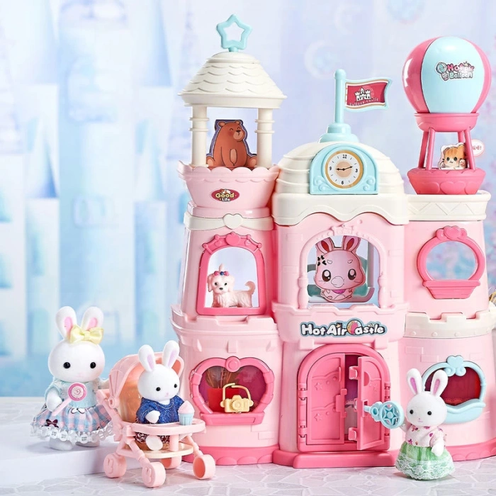 MEGA 010101BIG06694 BAY DREAMY MİNİ TAVŞAN- MİNİ KALE OYUN SETİ