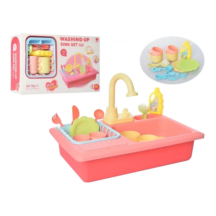 MEGA 150088BIGZ1211 MEGA PİLLİ MUTFAK LAVABO OYUN SETİ (16 PARÇA)