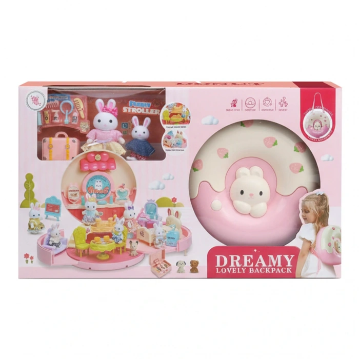 MEGA 150092BIG06695 BAY DREAMY MİNİ TAVŞAN- EĞLENCELİ YEMEK SETİ