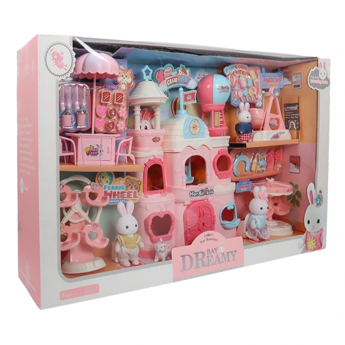 MEGA 150092BIG06698 BAY DREAMY MİNİ TAVŞAN- KALE SETİ