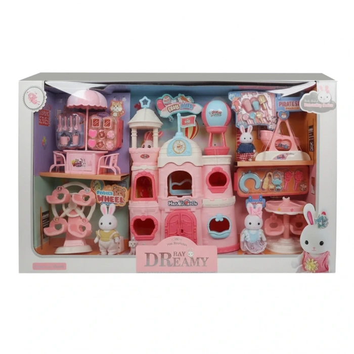 MEGA 150092BIG06698 BAY DREAMY MİNİ TAVŞAN- KALE SETİ