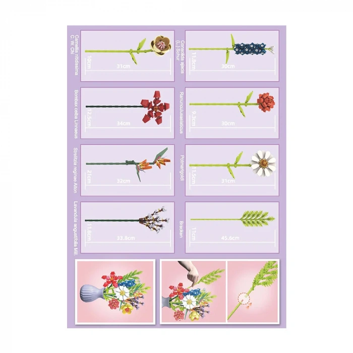 MEGA GOV096 8 Lİ BLOK ÇİÇEK 691 PARÇA