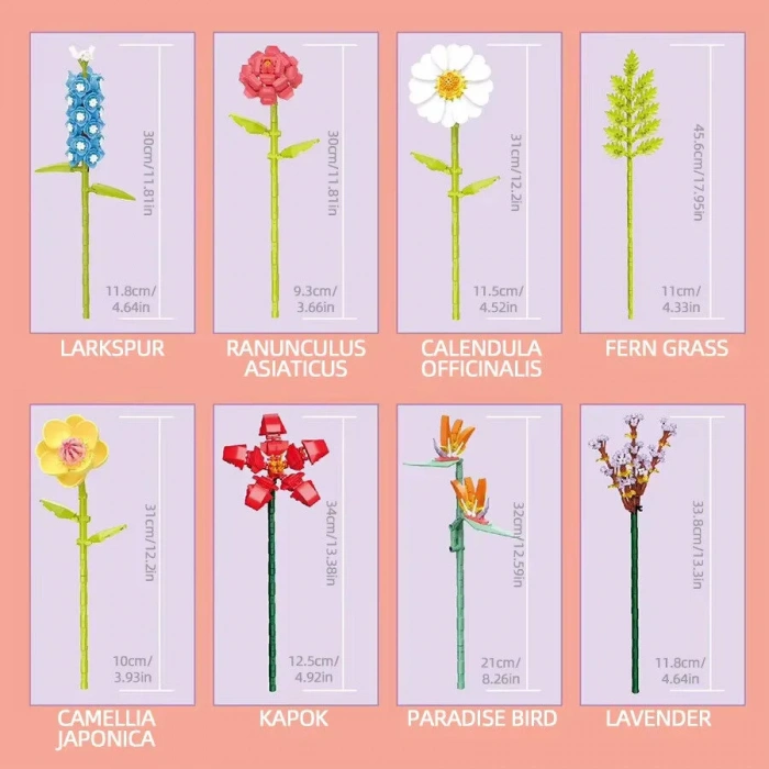 MEGA GOV096 8 Lİ BLOK ÇİÇEK 691 PARÇA