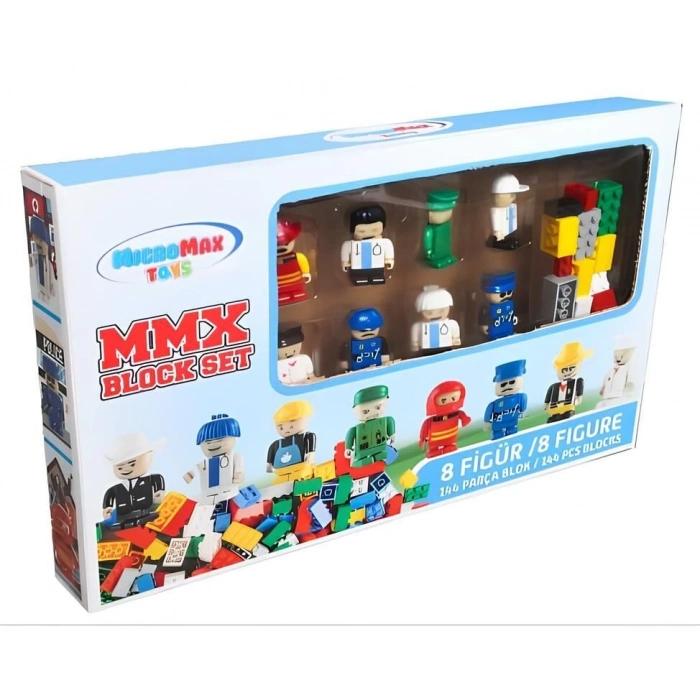 MİCROMAX MMX BLOK  8 FİGÜRLÜ 144 PARÇA BLOKS SET 04 002 (12)