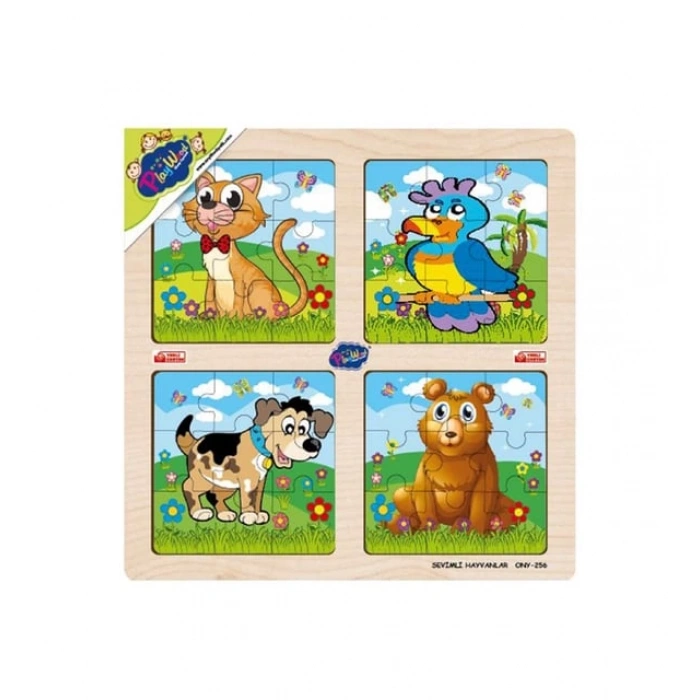 ONYIL ONY-253/254/255/256 AHŞAP EĞİTİCİ 4LÜ PUZZLE TAŞITLAR/MEYVELER/SEBZELER/SEVİMLİ HAYVANLAR