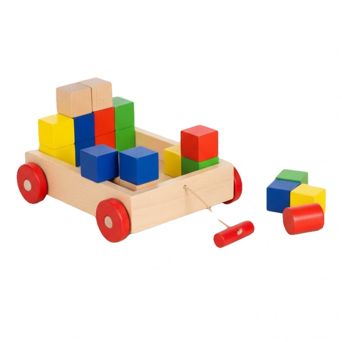 ONYIL ONY-312 AHŞAP RENKLİ KÜP BLOKLU ARABA 25 PRÇ
