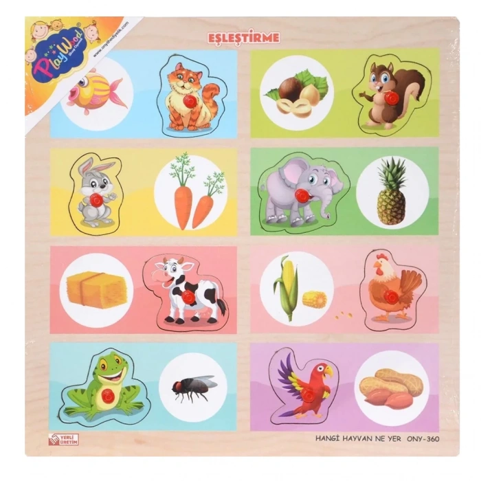ONYIL ONY-360-361 AHŞAP TUTMALI EŞLEŞTİRME HANGİ HAYVAN NE YER