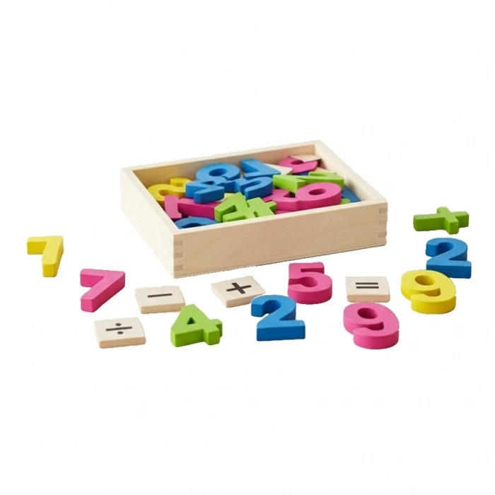 ONYIL ONY-401 KUTUDA 26 PARÇA AHŞAP KASALI RENKLİ RAKAMLAR