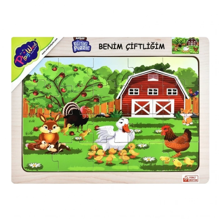 ONYIL ONY-57/58/59/60 AHŞAP EĞİTİCİ PUZZLE/BENİM ÇİFTLİĞİM