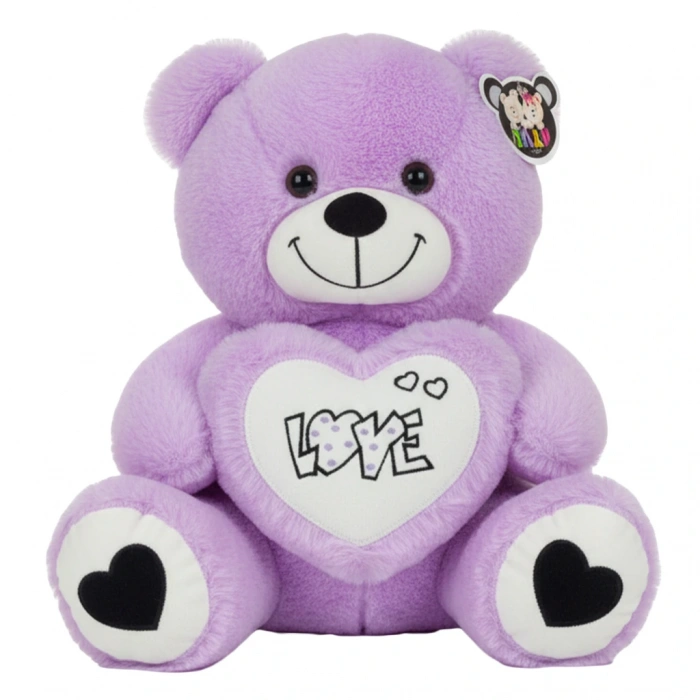 POLLY TOYS POL-1126 PELUŞ KALPLİ AYICIK 50CM