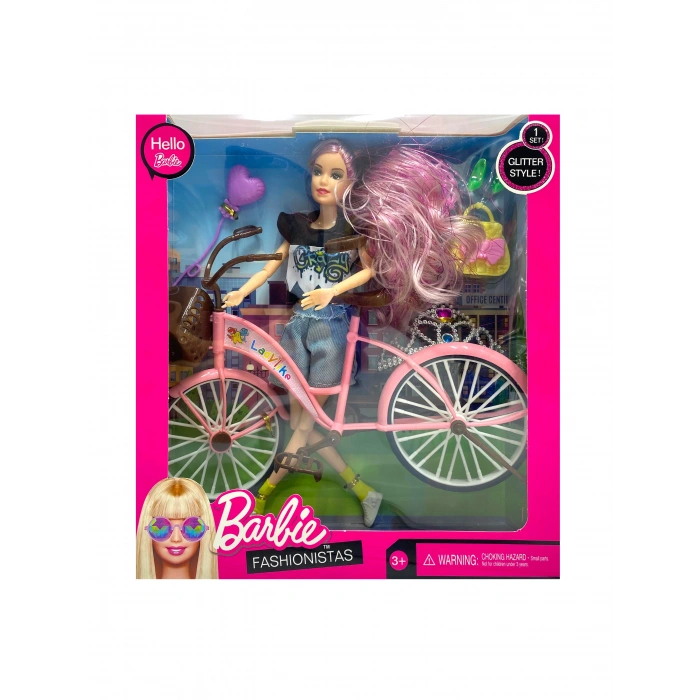 PRESTİJ LC008-72 KUTULU BİSİKLETLİ BARBİ BEBEK SETİ (24)