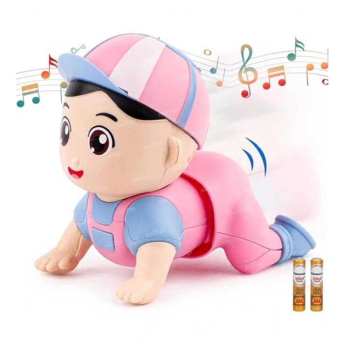 PRESTİJ QB-03 KUTULU PİLLİ EMEKLEYEN BEBEK (60)