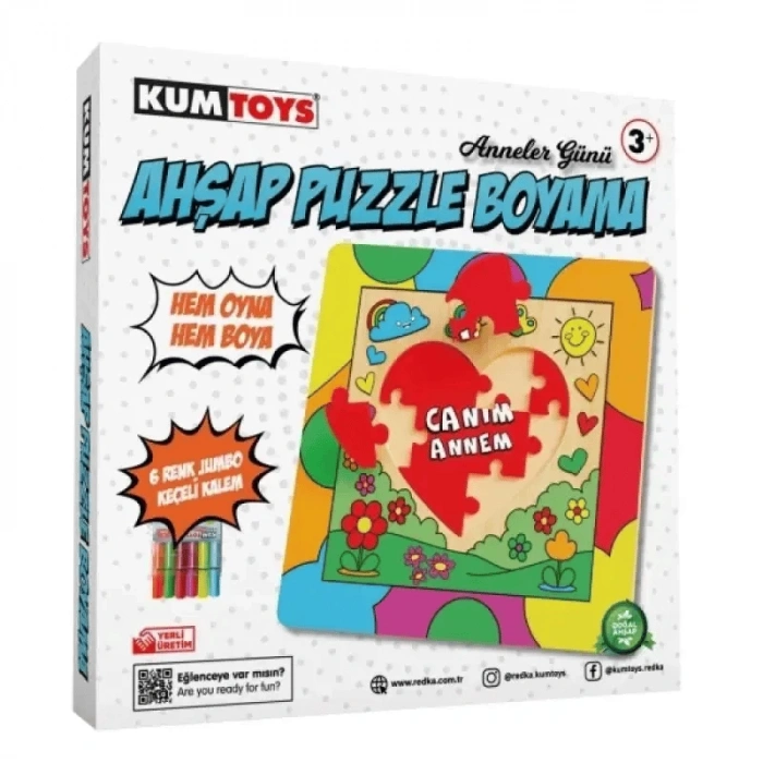REDKA KM5633 KUMTOYS AHŞAP PUZZLE BOYAMA