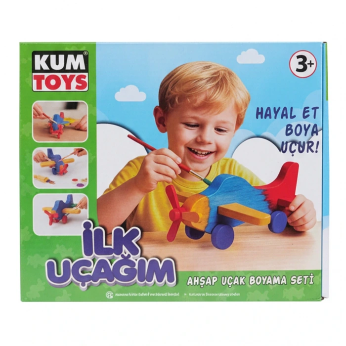 REDKA KM5869 KUMTOYS İLK UÇAĞIM AHŞAP BOYAMA SETİ